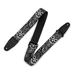 LEVY'S - MP2CAL-003 - 2'' Poly Calaca Guitar Strap – Skulls