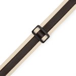 LEVY'S - MC2CG-NAT-DBR - Cotton Combo Guitar Strap – Natural Cotton with Dark Brown Leather Strip