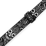 LEVY'S - MP2CAL-003 - 2'' Poly Calaca Guitar Strap – Skulls