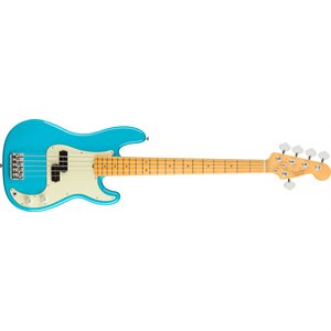 FENDER - American Professional II Precision Bass® V, 5 cordes, Touche en érable - Miami Blue