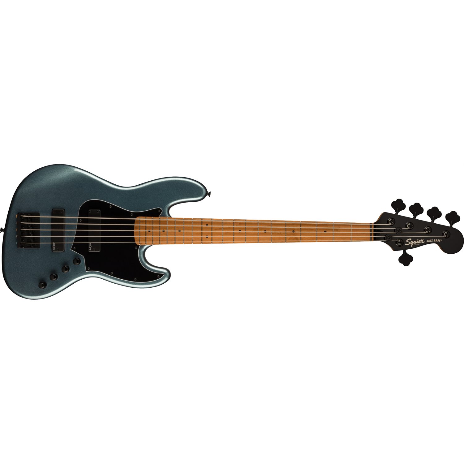 FENDER - Contemporary Active Jazz Bass® HH V, Roasted Maple Fingerboard, Black Pickguard - Gunmetal Metallic