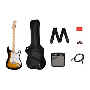 FENDER - Squier Sonic™ Stratocaster® Pack, Maple Fingerboard, 2-Color Sunburst, Gig Bag, 10G - 120V