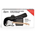 FENDER - Squier Sonic™ Stratocaster® Pack, Touche en érable, Noir, Sac de transport, 10G - 120V