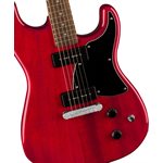 FENDER - Paranormal Strat-O-Sonic, Touche en laurier, Pickguard noir - Crimson Red Transparent