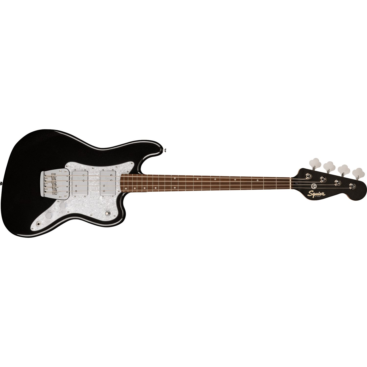 FENDER - Paranormal Rascal Bass HH, Laurel Fingerboard, White Pearloid Pickguard - Metallic Black