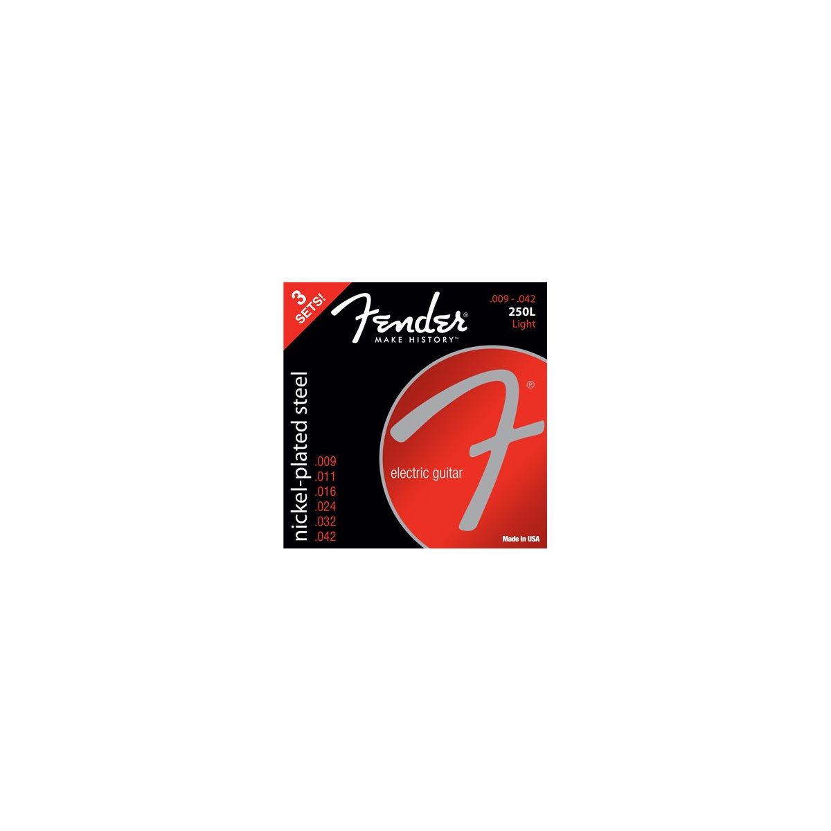 FENDER - Super 250L NPS Ball End Strings - 9-42 - 3 Pack