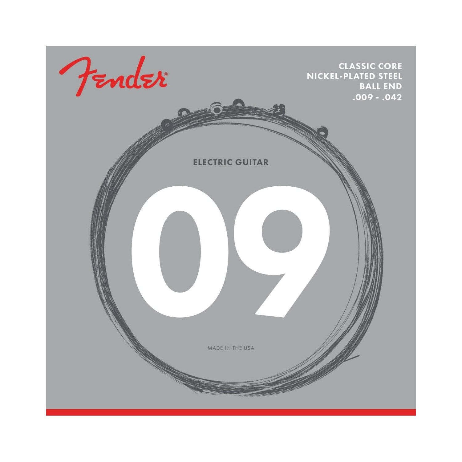 FENDER - CLASSIC CORE - NICKEL-PLATED ELECTRIC GUITAR STRINGS - BALL ENDS - 09-42 