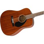 FENDER - CD-60S Dreadnought, Touche en noyer, entièrement en acajou