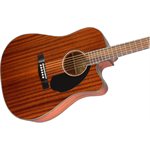 FENDER - CD-60SCE Dreadnought, Touche en noyer, entièrement en acajou