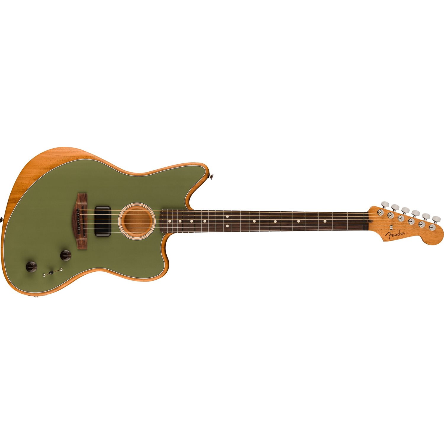 FENDER - Acoustasonic® Player Jazzmaster, Touche palissandre - Antique Olive