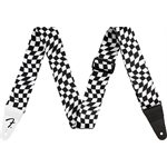 FENDER - Sangle en polyester, Wavy Checkerboard - noir / blanc