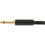 FENDER - Deluxe Series Instrument Cable, Straight / Angle, 18.6' - Black Tweed