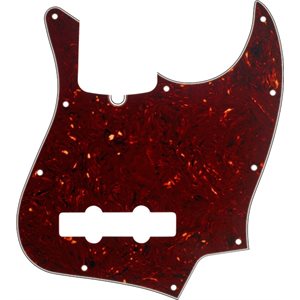 FENDER - Pickguard, Jazz Bass®, support 10 trous (avec encoche Truss Rod) - Écaille de tortue, 4 plis