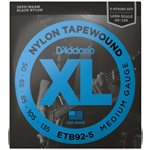 D'ADDARIO - ETB92-5 - Cordes de basse électrique à 5 cordes à long diapason - tapewound - 50-135