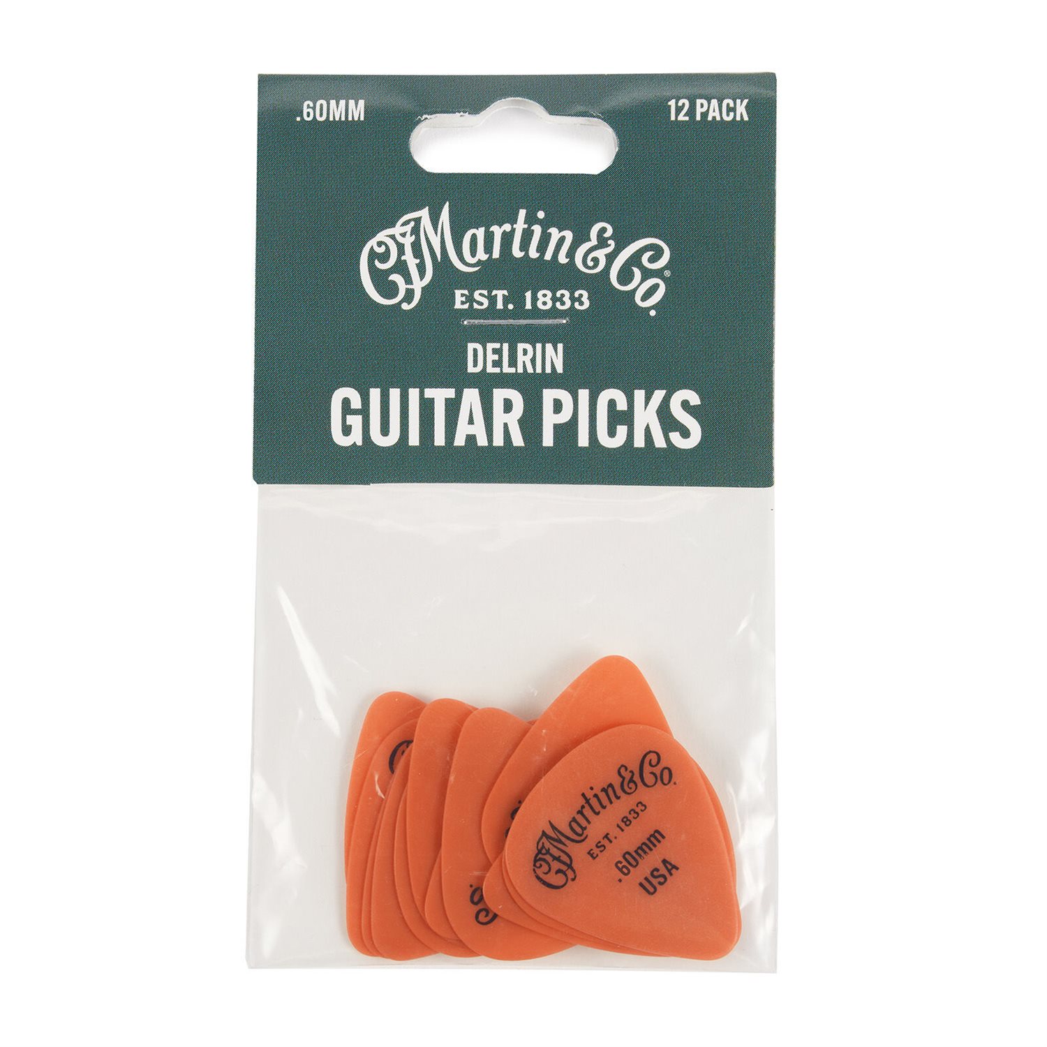 MARTIN - Delrin Picks - Orange .60mm - ensemble de 12