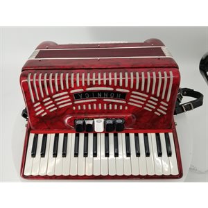 HOHNER - 1305-RED - Hohnica 72 Bass 34-Key Entry Level Piano Accordion Range G to E - Used