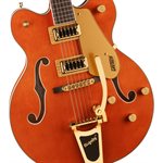 GRESTCH - G5422TG Electromatic® Classic Hollow Body Double-Cut with Bigsby® and Gold Hardware, Laurel Fingerboard - Orange Stain