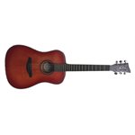 JAY TURSER - JTA524D-RSBQ - FULL SIZE DREADNOUGHT ACOUSTIC GUITAR - RED SUNBURST QUILT