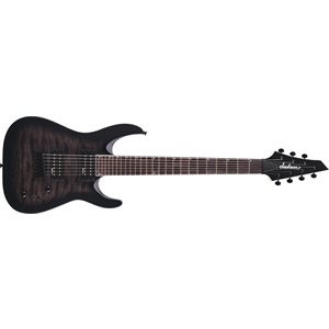 JACKSON - Guitare électrique Dinky® Arch Top JS22Q-7 DKA HT de la série JS, Touche en amarante - 7 cordes - Transparent Black Burst