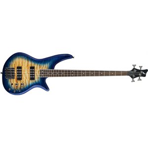 JACKSON - Basse électrique Spectra JS3Q de la série - 4 cordes - Touche en laurier - Amber Blue Burst