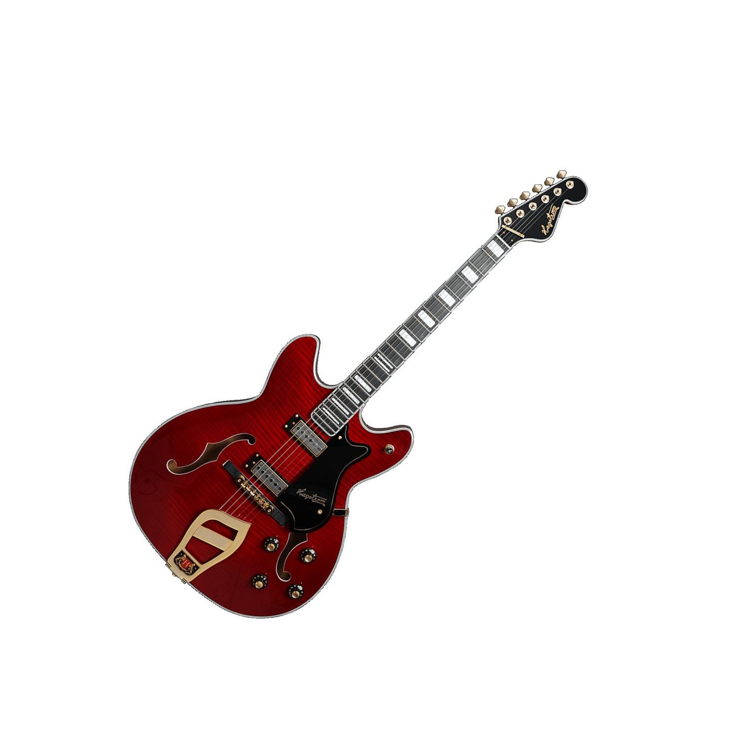 HAGSTROM - guitare électrique 6 cordes 67’ Viking Hollowbody - Wild Cherry Transparent