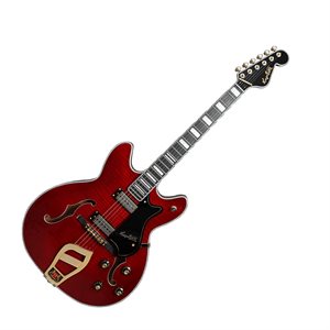 HAGSTROM - guitare électrique 6 cordes 67’ Viking Hollowbody - Wild Cherry Transparent