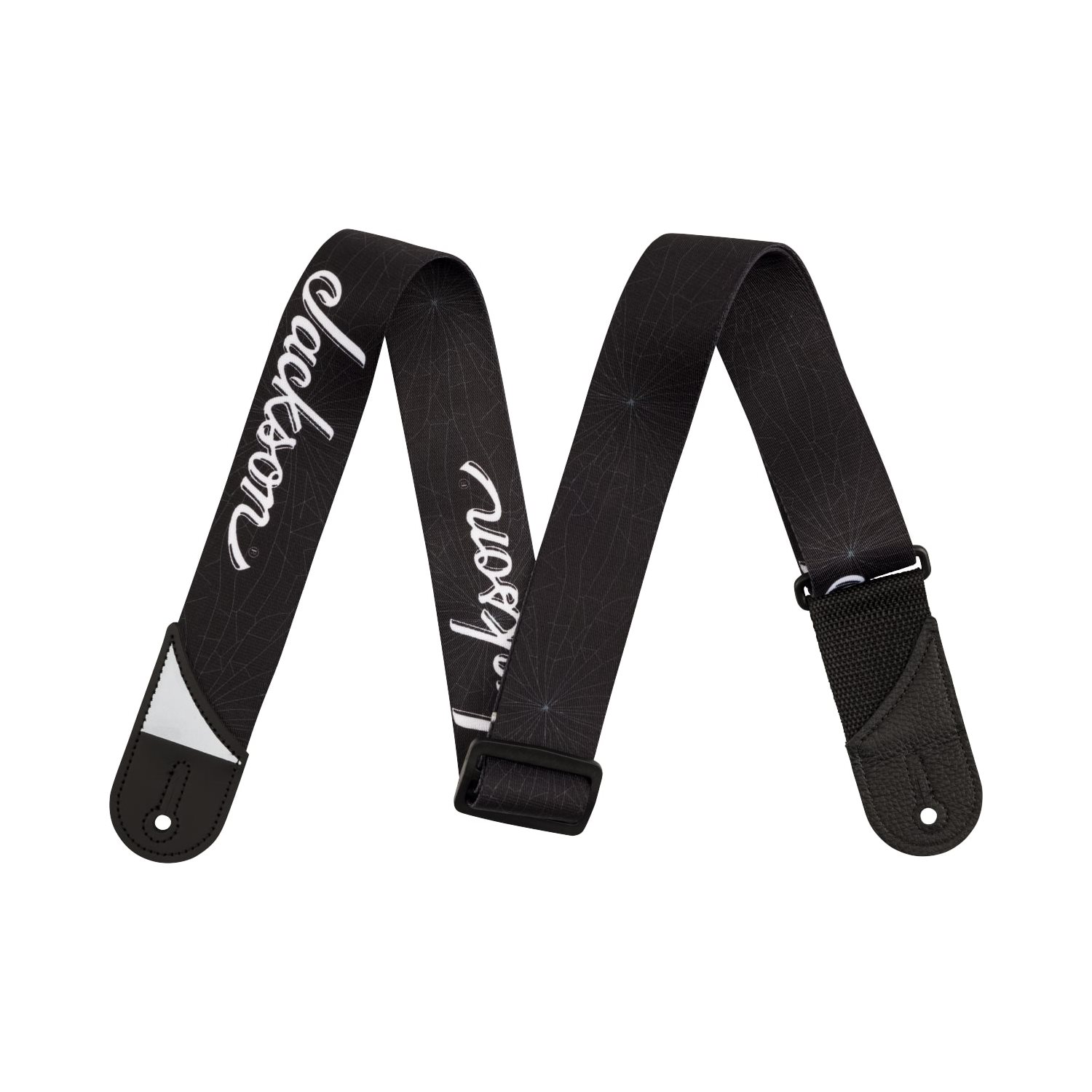 JACKSON - Sangle Jackson® avec logo blanc, noir, 2"