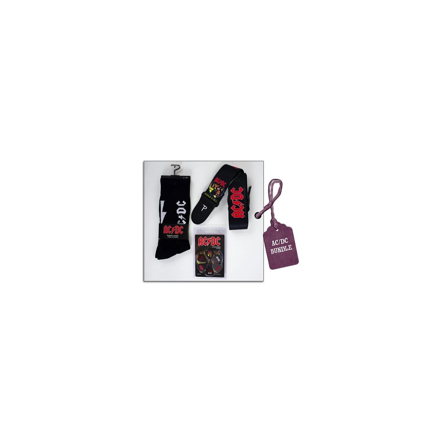 PERRIS - LB3P-AC01 - AC-DC Bundle Pack with Strap, Socks & Picks