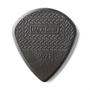 DUNLOP - 471P3C - Nylon Max-Grip Jazz III Guitar Picks - Carbon Fiber Black (6-pack)