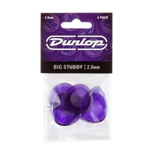 DUNLOP - 475P-2.0 - Médiator pour guitare Big Stubby® de 2,0 mm (ensemble de 6)