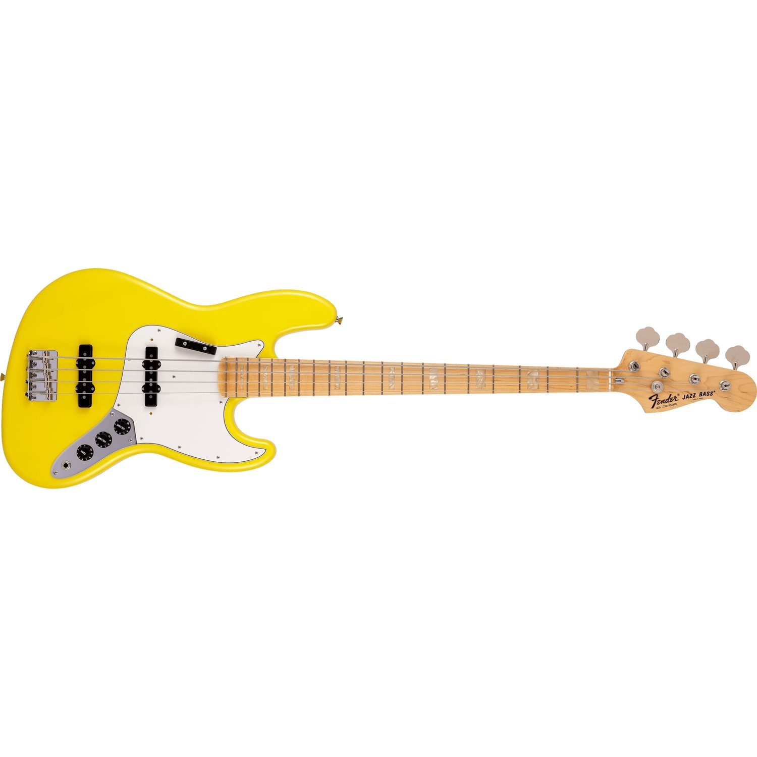 FENDER - Limited International Color Jazz Bass®, Touche en érable, Touche en érable, fabriquée au Japon - Monaco Yellow