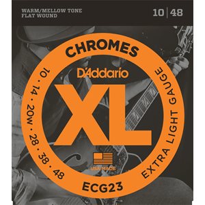 D'ADDARIO - ECG23 - Cordes de guitare électrique - flatwound - 10-48