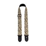 PERRIS - VGS-7553 - Brown Faux Snake Skin Guitar Strap with Triglide