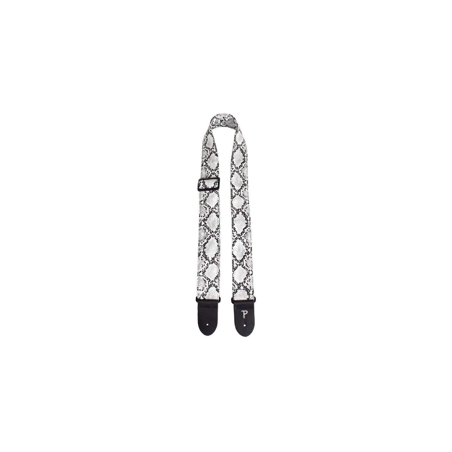 PERRIS - VGS-7552 - Black and White Faux Snake Skin Guitar Strap with Triglide