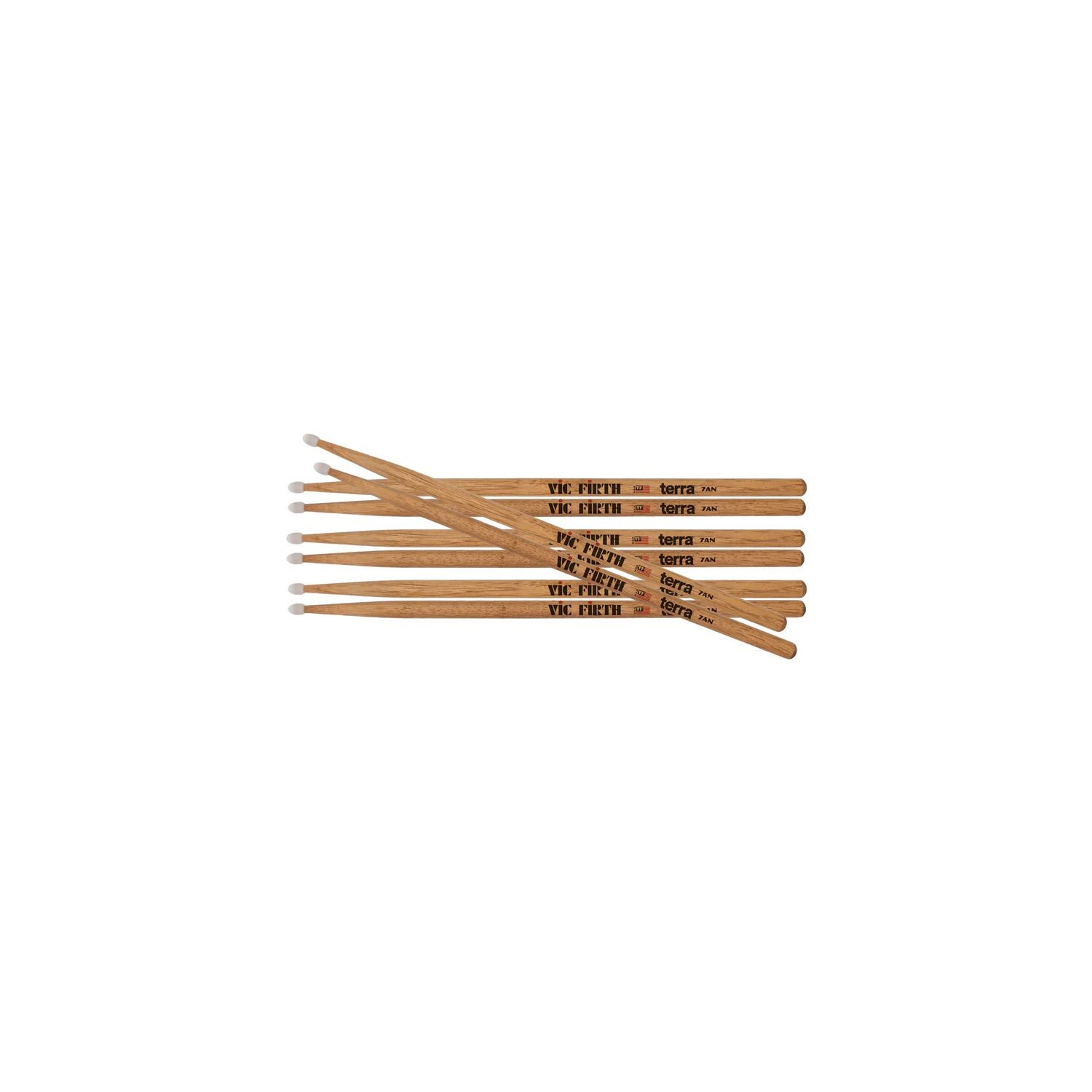 VIC FIRTH - AMERICAN CLASSIC® - 7a nylon - SÉRIE TERRA - pack de 4