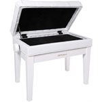 ROLAND - RPB-500PW - PIANO BENCH - ADJUSTABLE - WITH STORAGE - POLISHED WHITE