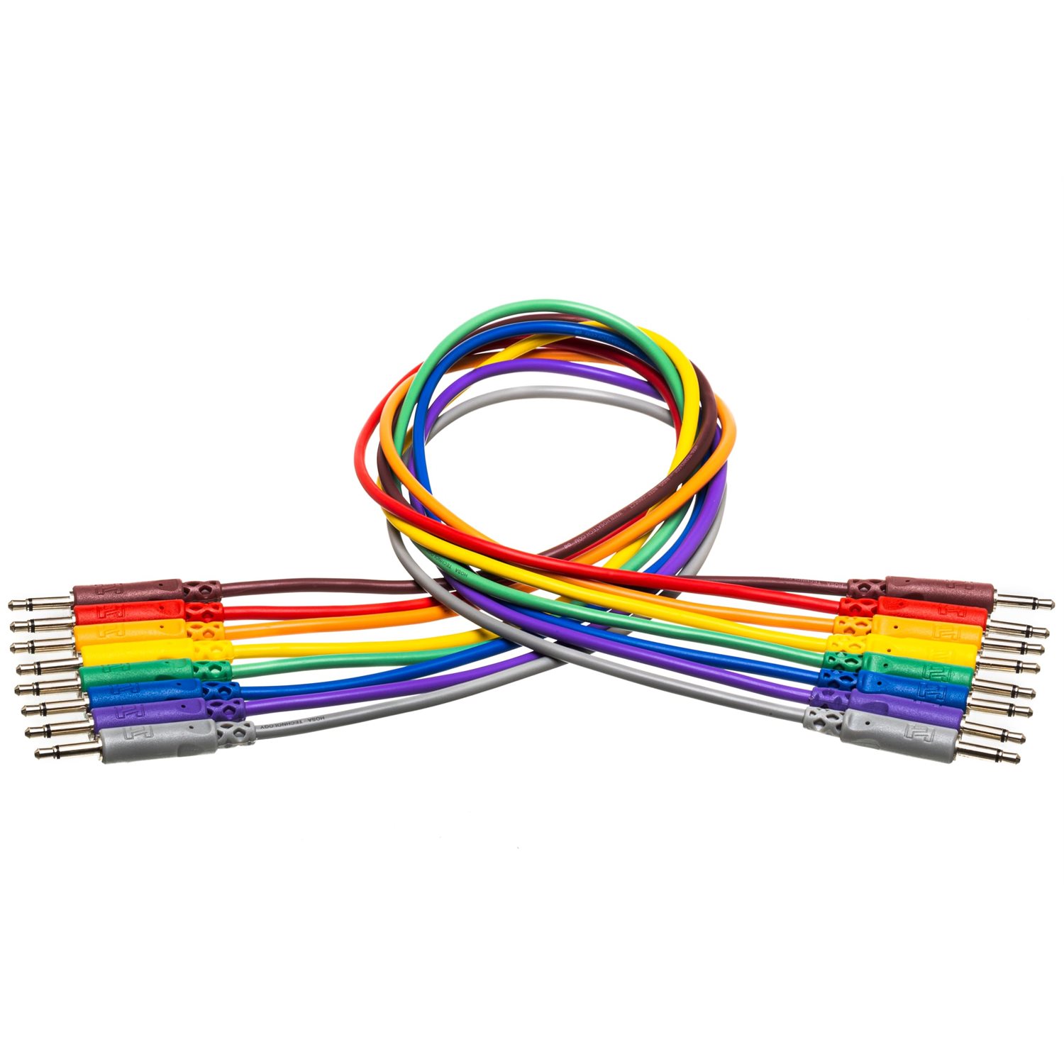 HOSA - PAtch CABLE - 1 / 8 TS-Male - 8 pack