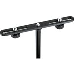 K&M - 23550-BLACK - Microphone bar for holding 2 microphones / boom arms