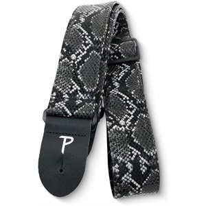 PERRIS - VGS-7555 - Black Faux Snake Skin Guitar Strap with Triglide