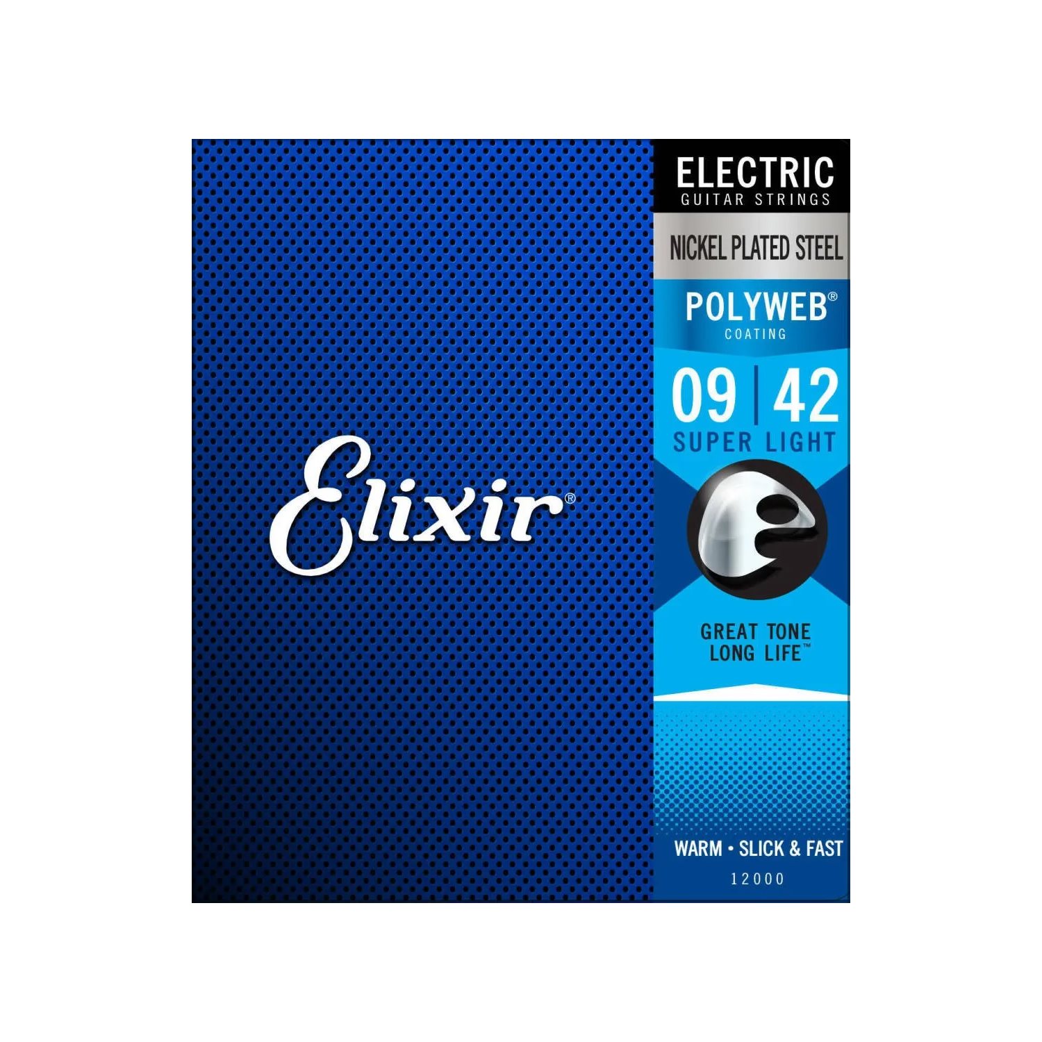 ELIXIR - 12000 - Cordes de guitare électrique - 6 cordes - Revêtement POLYWEB - 9-42