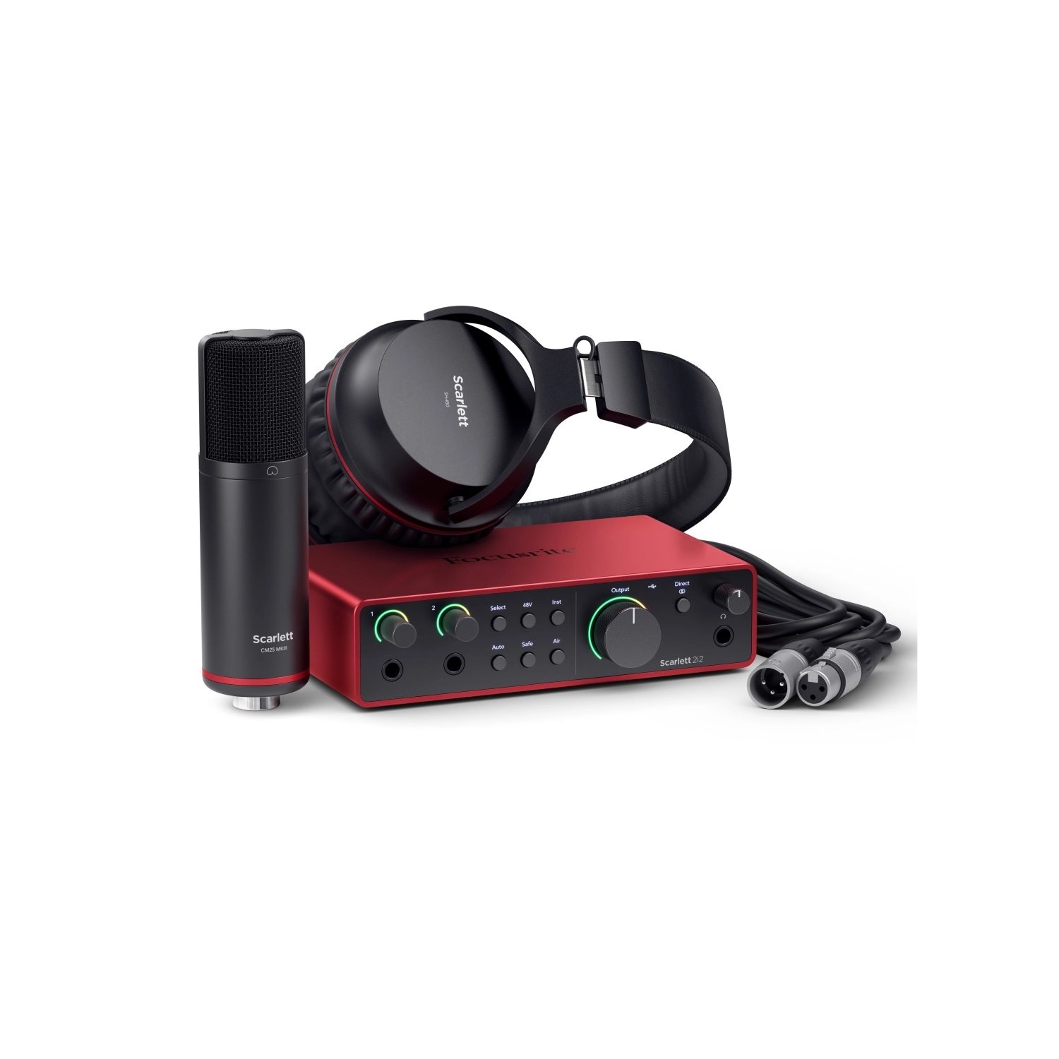 FOCUSRITE - Scarlett 2i2 Studio 4ème génération - ensemble avec micro et casque