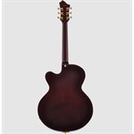 HAGSTROM - HL550 - Modèle de guitare électrique Hollow Body - Natural Mahogany Gloss