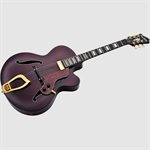 HAGSTROM - HL550 - Modèle de guitare électrique Hollow Body - Natural Mahogany Gloss