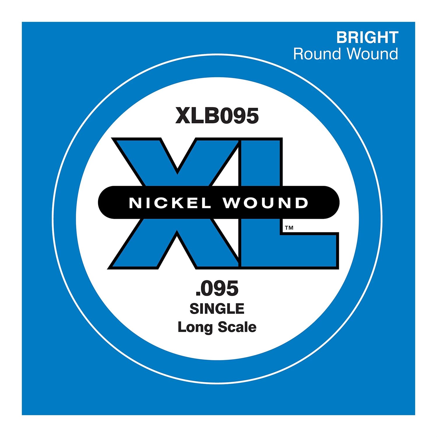 D'ADDARIO - XLB95 - Nickel Wound Bass Guitar Single String Long Scale .95