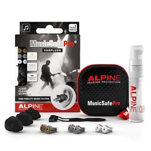 ALPINE - HEAR PROTECTION - MUSIC SAFE - PRO KIT - Black