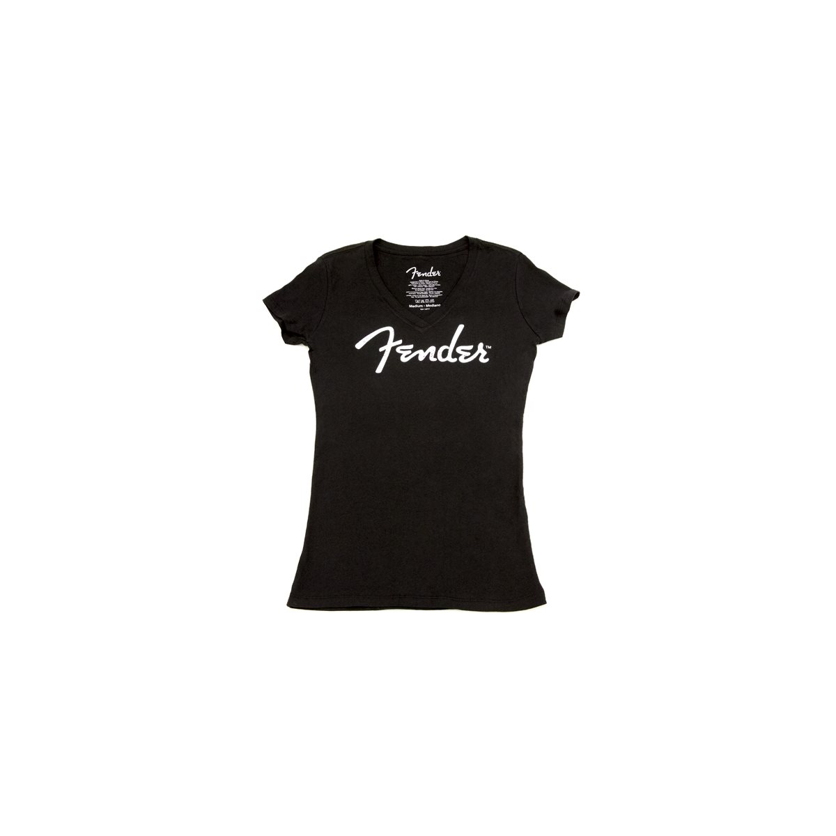 FENDER - LADIES DISTRESSED LOGO T-SHIRT - X LARGE - Black