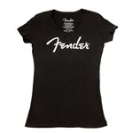 FENDER - LADIES DISTRESSED LOGO T-SHIRT - X LARGE - Black