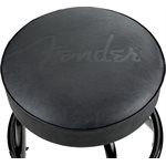 FENDER - Fender™ Embossed Black Logo Barstool, Black / Black, 24''