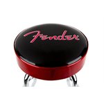 FENDER - Fender™ Red Sparkle Logo Barstool, Black / Red Sparkle 30''