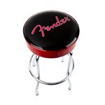 FENDER - Fender™ Red Sparkle Logo Barstool, Black / Red Sparkle 30''